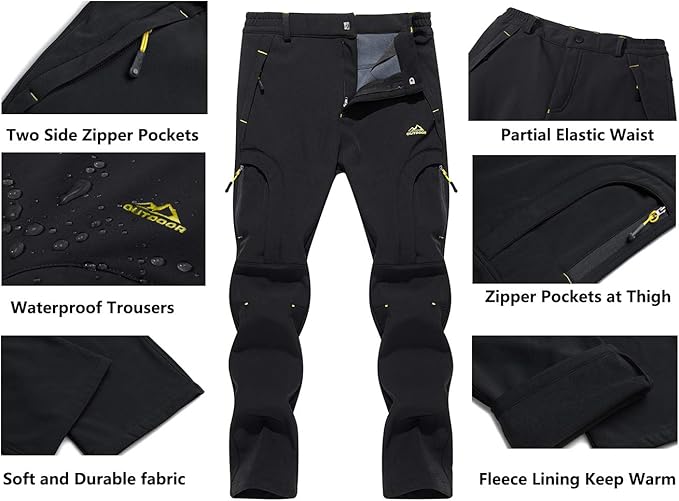 Waterproof Fleece Lined Outdoor Walking Trousers