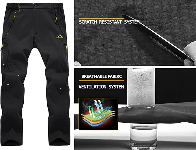 Waterproof Fleece Lined Outdoor Walking Trousers