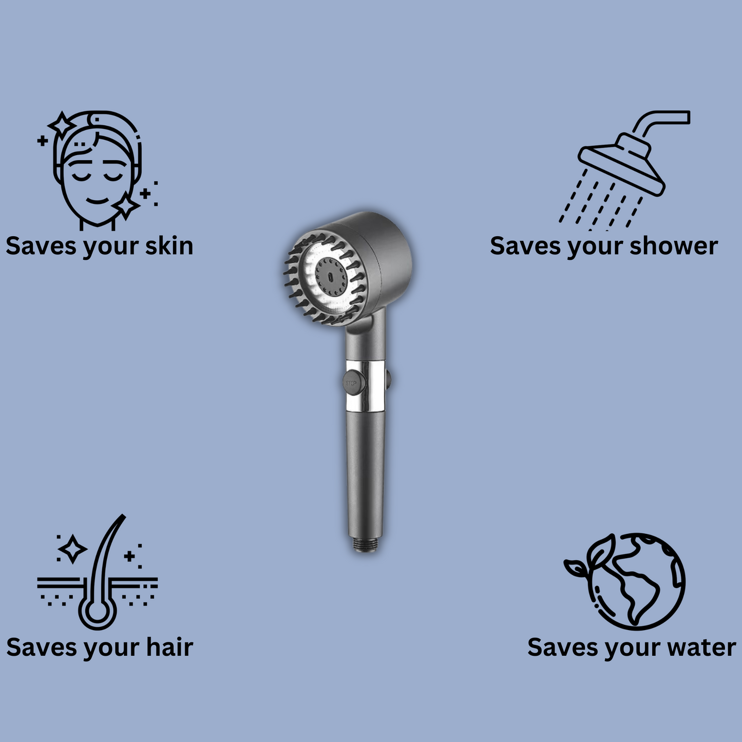 AINMO® | High-Pressure Shower Head