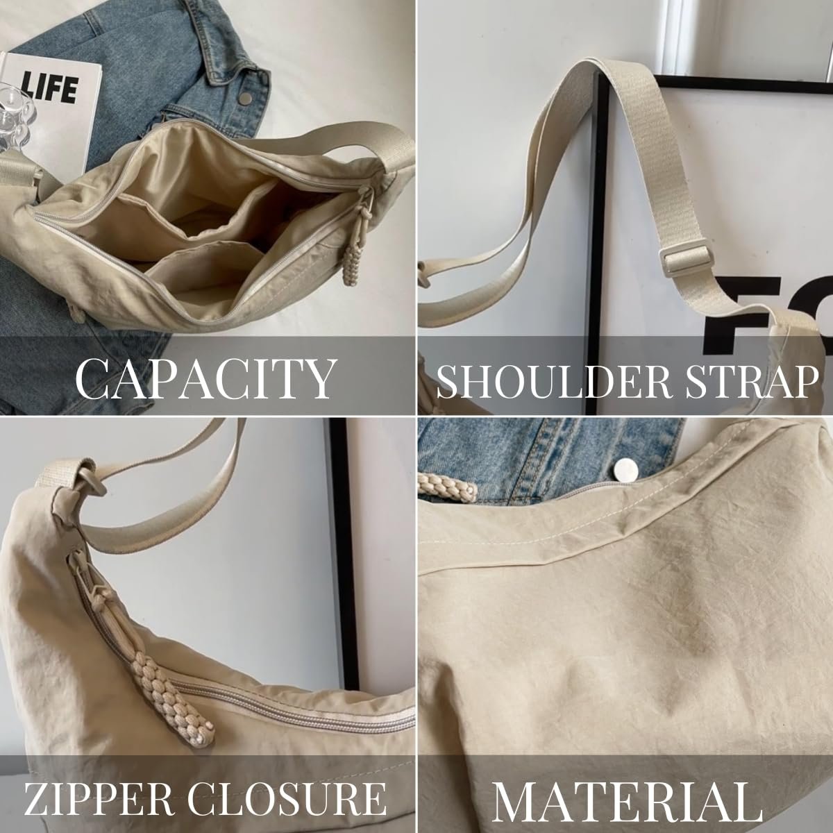 Ainmo® | Women's Nylon Crossbody Bag