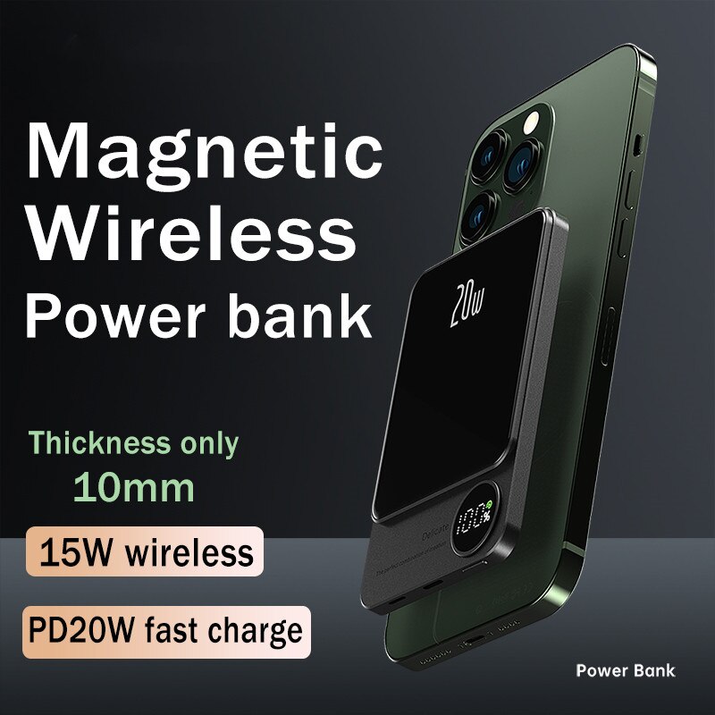 AINMO® | Magnetic Wireless Powerbank
