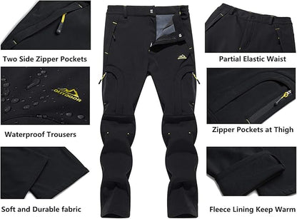 Waterproof Fleece Lined Outdoor Walking Trousers